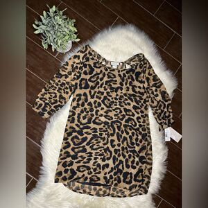 Soulmates leopard print dress sz Large